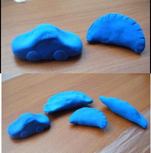 찱흙으로 모양만들기